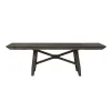 Liberty Furniture 152-CD-O6TRS Double Bridge - 6 Piece Trestle Table Set (Upholstered Chairs) - Dark Chestnut