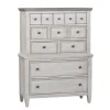 Liberty Furniture 824-BR41 Heartland - 5 Drawer Chest - Antique White / Tobacco Tops
