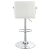 CoasterEveryday 121097 Palomar - Adjustable Height Bar Stool - White And Chrome