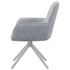 CoasterElevations 110322 Abby - Fabric Upholstered Swivel Dining Arm Chair - Light Gray