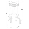 CoasterEveryday 2408 Retro - Upholstered Metal Swivel Bar Stool (Set of 2) - Black
