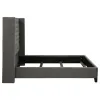 CoasterEssence 301405KE Bancroft - Upholstered Eastern King Wingback Bed - Gray