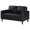 Coaster Fine Furniture 508362 Ruth - Upholstered Track Arm Loveseat - Black