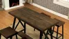 Furniture of America CM3415PT Lainey - Counter Height Table - Medium Weathered Oak / Black