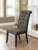Furniture of America CM3564GY-SC-2PK Sania - Side Chair (Set of 2) - Antique Black / Gray