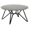 Coaster Fine Furniture 736178-S2 Hadi - 2 Piece Round Smarttop Coffee And End Table Set - Cement