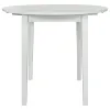 Coaster Fine Furniture 130005WHT Bucknell - 3 Piece Round Drop Leaf Dining Table Set - White