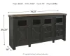Ashley Furniture W736-68 Tyler Creek - Extra Large TV Stand - Black / Gray