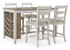 Ashley Furniture D394-32 Skempton - Rectangular Counter Table With Storage - White
