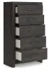 Ashley Furniture PCB2108-46 Hollivern - Five Drawer Chest - Dark Gray
