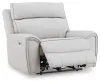 Ashley Furniture PC9880282 Social Pointe - Power Recliner / Adjustable Headrest - Pearl / Ash