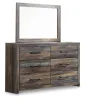 Ashley Furniture B211B1 Ashley Furniture B211B1 Drystan - Dresser, Mirror - Brown / Beige