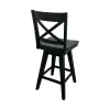 Intercon BS-BS-375W-BLK-K24 Wooden Barstool With X Back - Black