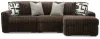 Ashley Furniture 98104S16 Ashley Furniture 98104S16 Midnight-Madness - 3-Piece Sectional With RAF Corner Chaise And Armless Chair - Chocolate