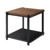 New Classic T4138-3P-BRN Linea - 3 Piece Occasional Set (1 Coffee & 2 End Tables) - Black / Brown