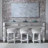 Liberty Furniture 244-OT-4PCS Magnolia Manor - 4 Piece Console Set (1 Console 3 Stools) - Antique White