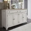 Liberty Furniture 652-SR6838 Farmhouse Reimagined - Server - Antique White / Chestnut Tops
