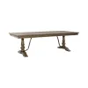 Liberty Furniture 615-DR-O5TRS Liberty Furniture 615-DR-O5TRS Americana Farmhouse - 5 Piece Trestle Table Set (Upholstered Chairs) - Dusty Taupe