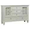 CoasterEssence 201301Q-S5 Sandy Beach - Queen 5 Piece Bedroom Set - Cream White