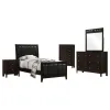 CoasterEveryday 202091T-S5 Carlton - 5 Piece Twin Bedroom Set - Cappuccino
