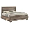 CoasterEveryday 204190KE Kauffman - Wood Eastern King Storage Panel Bed - Washed Taupe