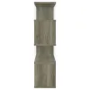 CoasterEssence 802340 Emelle - 4-Shelf Glass Panel Bookshelf - Gray Driftwood