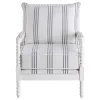 CoasterElevations 903835 Blanchett - Upholstered Bobbin Accent Chair - White And Navy