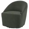 Coaster Fine Furniture 903075 Leon - Upholstered Barrel Accent Swivel Chair - Hunter Green