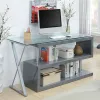 Furniture of America CM-DK6131GY Bronwen - Computer Desk - Gray