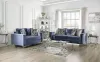 Furniture of America SM2687-LV Jodie - Loveseat - Satin Blue / Silver