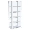 Coaster Fine Furniture 950399 Aero - 5-Shelf Display Curio Cabinet With LED Lighting - White