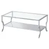 Coaster Fine Furniture 720338-S2 Saide - 2 Piece Glass Top Coffee And End Table Set - Chrome
