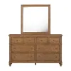 Liberty Furniture 104-BR-DM Twin Lakes - Dresser & Mirror - Chestnut