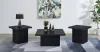 Coaster Fine Furniture 706408-S3 Devar - 3 Piece Square Cocktail Coffee End Table Set - Black