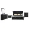 Coaster Fine Furniture 223161KE-S5 Lorient - 5-Piece Eastern King Bedroom Set - Black