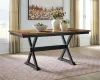 Ashley Furniture D634-32 Ashley Furniture D634-32 Wildenauer - Dining Room Counter Butterfly Extension Table - Brown / Black