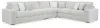 Ashley Furniture 25903/46/66/67/77/15 Stupendous - 5 Pc. - 4-Piece Sectional, Oversized Chaise - Alloy