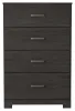 Ashley Furniture B2589/31/36/44/71/96/92(2) Ashley Furniture B2589/31/36/44/71/96/92(2) Belachime - 7 Pc. - Dresser, Mirror, Chest, Queen Panel Bed, 2 Nightstands - Black