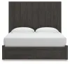 Ashley Furniture PCB3370B9 Fraluna - King Panel Storage Bed - Charcoal