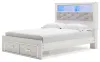 Ashley Furniture B2640B19 Altyra - Queen Panel Bookcase Bed With Footboard Storage - White