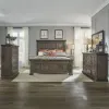 Liberty Furniture 361-BR-KPBDMC Liberty Furniture 361-BR-KPBDMC Big Valley - 4 Piece Bedroom Set (King Panel Bed, Dresser & Mirror, Chest) - Brownstone