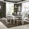 Liberty Furniture 417-DR-6RTS Liberty Furniture 417-DR-6RTS Allyson Park - 6 Piece Rectangular Table Set - Wirebrushed White / Charcoal