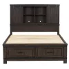 Liberty Furniture 759-BR-KBBDMC Liberty Furniture 759-BR-KBBDMC Thornwood Hills - 4 Piece Bedroom Set (King Bookcase Bed, Dresser & Mirror, Chest) - Rock Beaten Brown