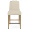 Riverside Furniture 92615 Mix-N-Match Chairs - Clipped Top Upholstered Stool (Set of 2) - Beige