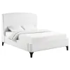 Coaster Fine Furniture 306020KE Mosby - Upholstered Eastern King Wingback Bed - Snow