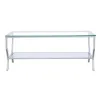 CoasterEssence 720338 Saide - Rectangular Glass Top Coffee Table - Chrome