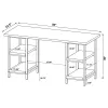 CoasterEveryday 801551 Kemper - 4-Shelf Writing Desk - Weathered Brown