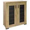 CoasterEveryday 951107 Bristol - 6-Shelf Engineered Wood Shoe Cabinet - Golden Oak