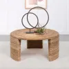 Coaster Fine Furniture 708508 Artina - Woven Rattan Round Coffee Table - Natural