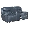 Coaster Fine Furniture 610272 Sloane - Upholstered Padded Arm Reclining Loveseat - Blue